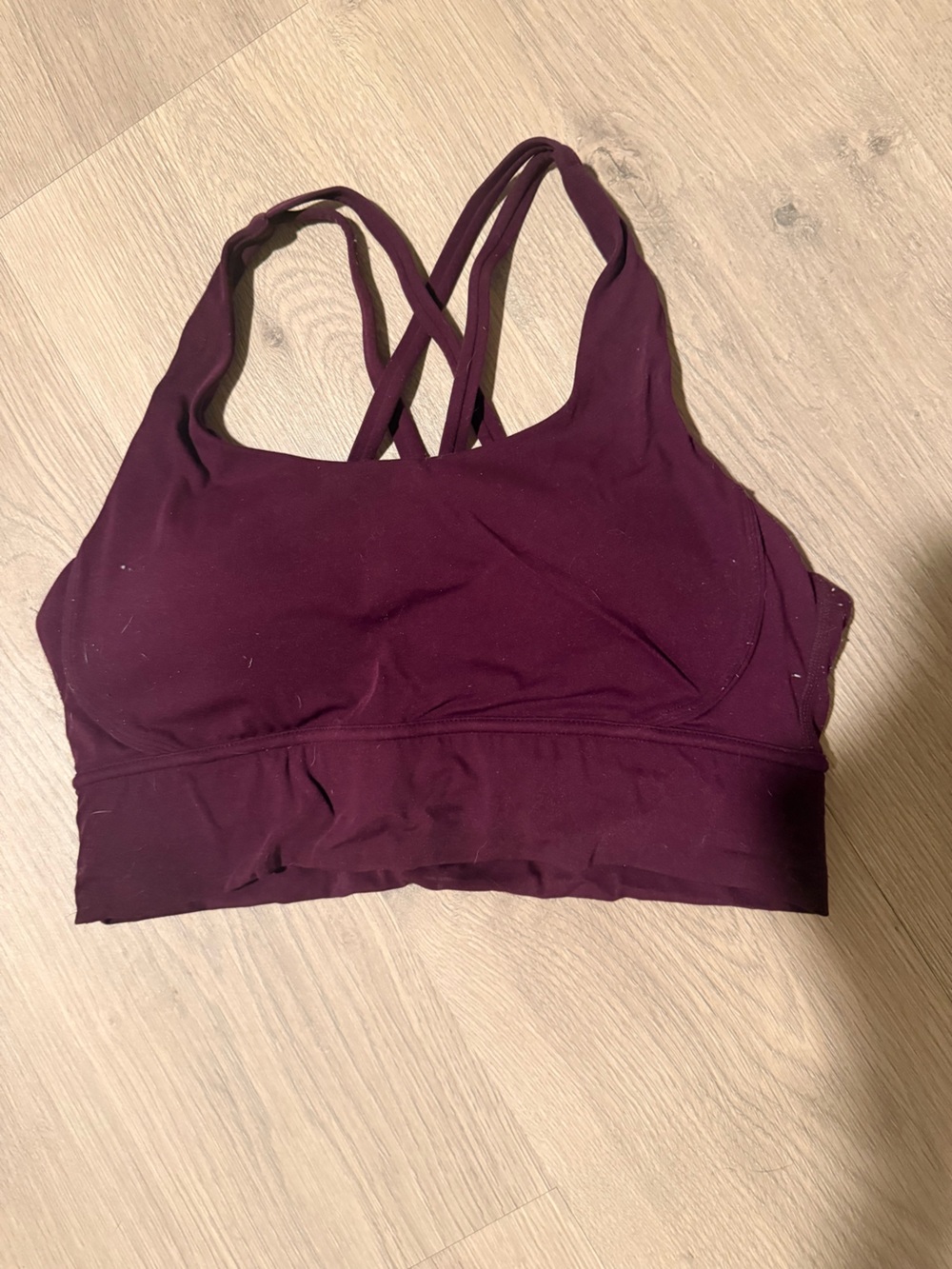 Women’s Strappy Sports Bra - Deep Burgundy